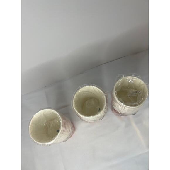 Set of 3 Sleeves Sealed Vintage Gibson Hot/Cold Party Cup Pointsettas - Picture 3 of 3